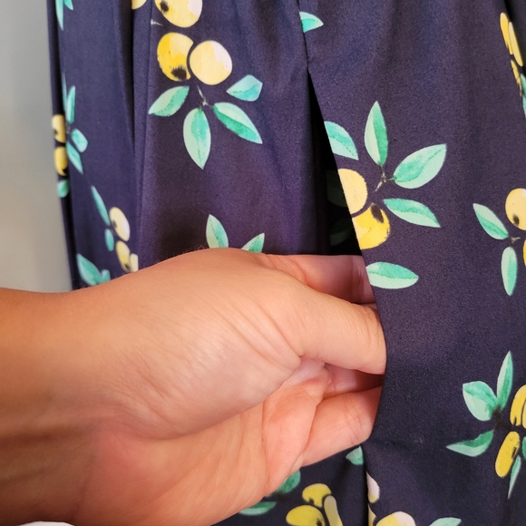 Charter Club Sleeveless Lemon Print Button Up Dress Size 12 - Picture 8 of 11